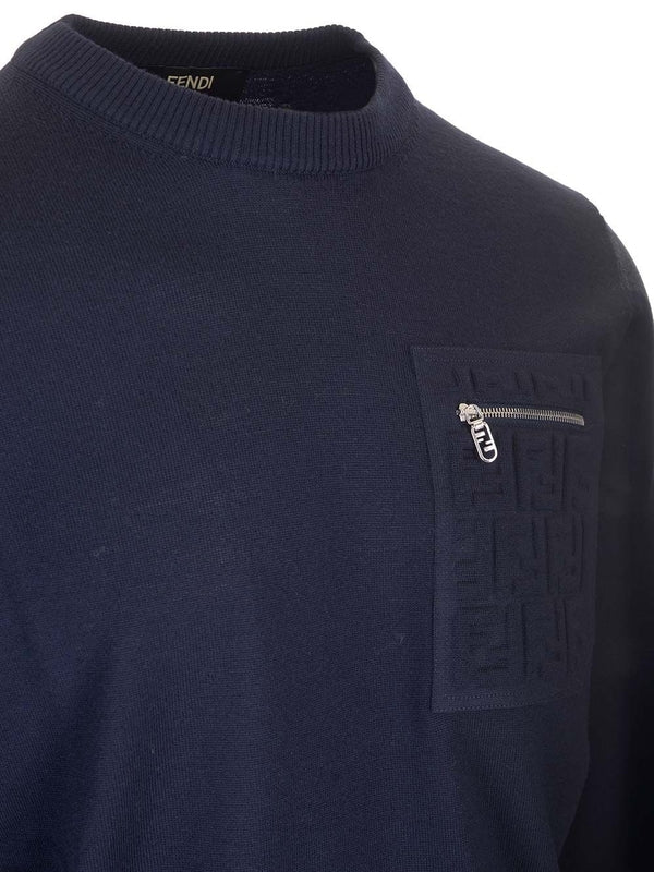 Zip Pocket Wool Sweater - Image 5