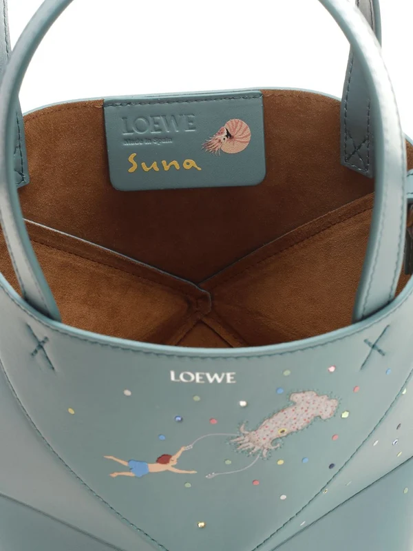 Puzzle Fold Mini Leather Tote Bag - Image 4