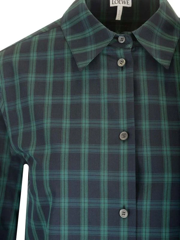 Check Pattern Cotton Poplin Shirt - Image 4
