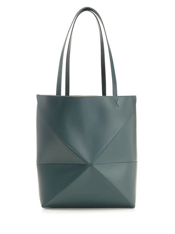 Puzzle Fold Leather Tote Bag - Image 3