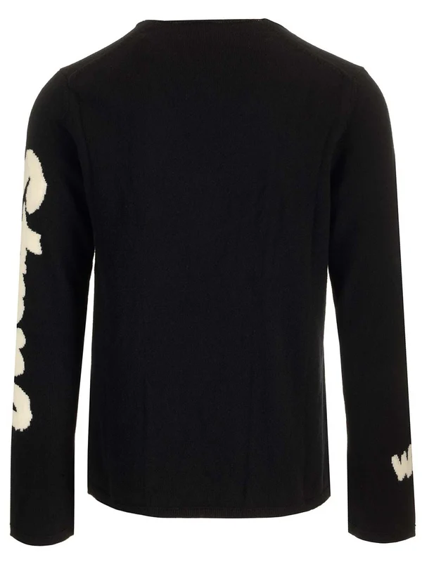 Crewneck Jacquard Wool Sweater - Image 2