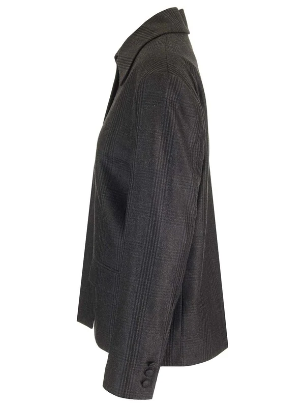 Check Pattern Straight Jacket - Image 3
