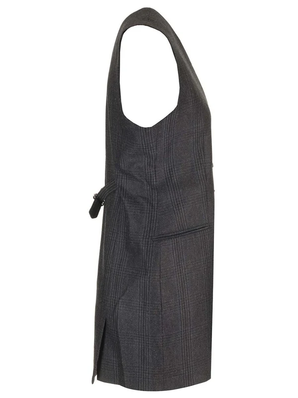 Suiting Check Pattern Vest - Image 3
