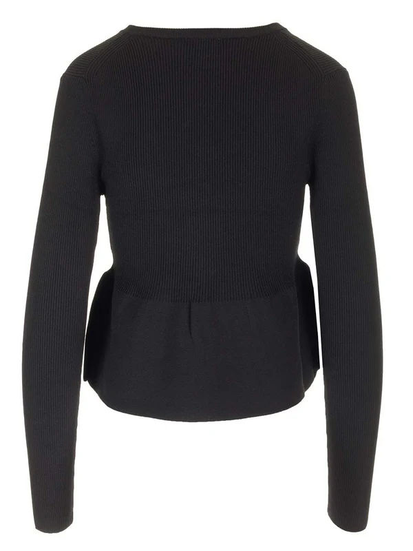 Peplum Slim-fit Cardigan - Image 2