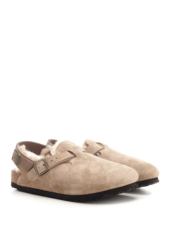 Tokio Shearling Suede Sandals - Image 2