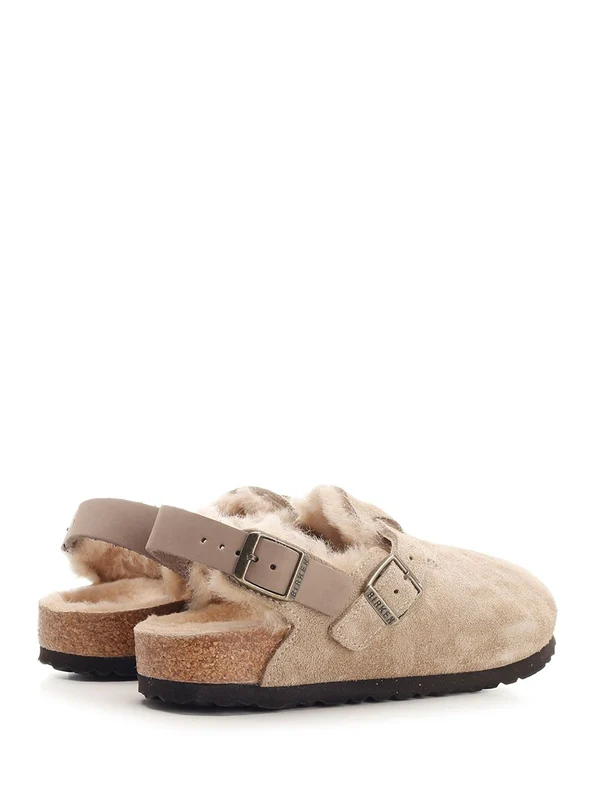 Tokio Shearling Suede Sandals - Image 3