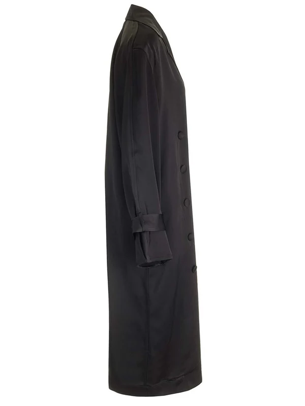 Long Satin Trench Coat - Image 3