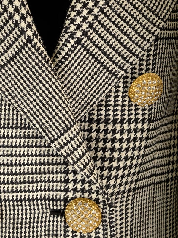 Houndstooth Wool Tailored Jacket - Image 5