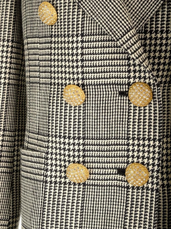 Houndstooth Wool Tailored Jacket - Image 6