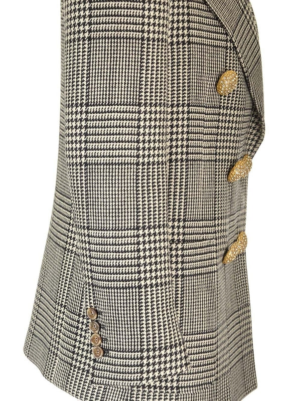 Houndstooth Wool Tailored Jacket - Image 7