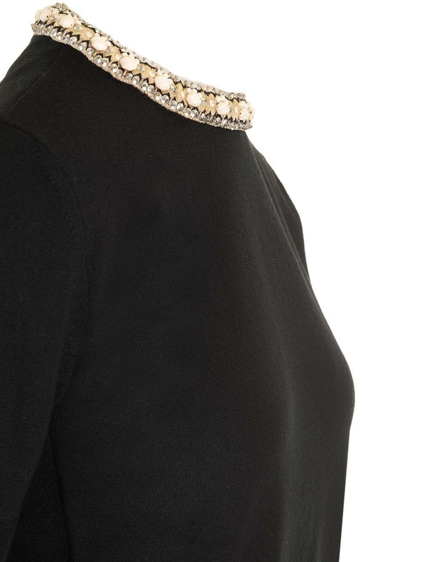 Sequin Wool Short Sleeve Sweater - Image 4