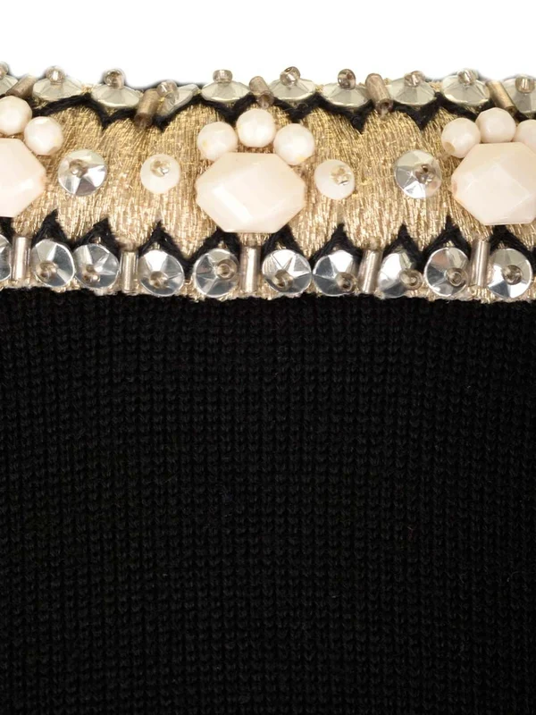 Sequin Wool Short Sleeve Sweater - Image 5