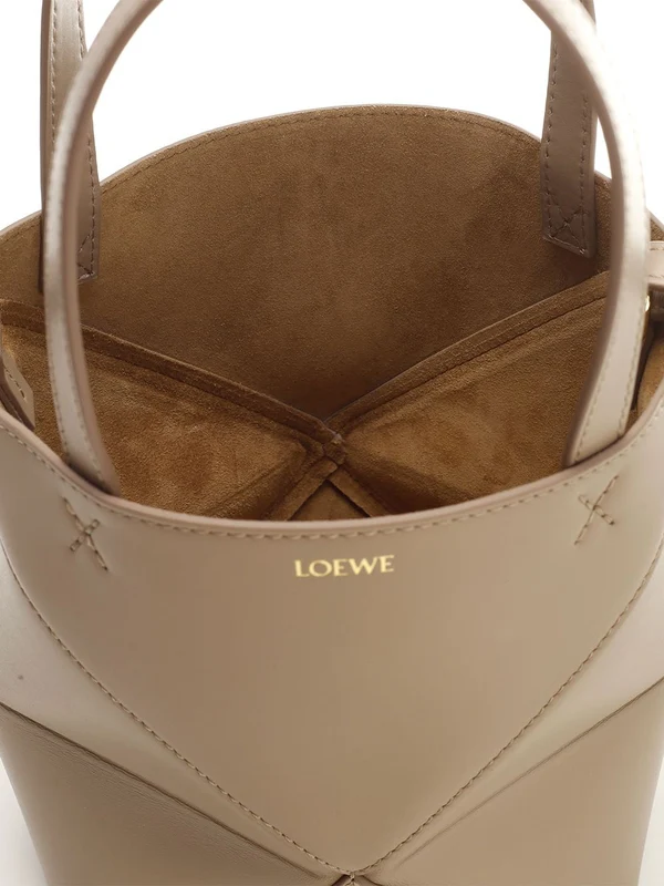 Puzzle Fold Mini Leather Tote Bag - Image 4
