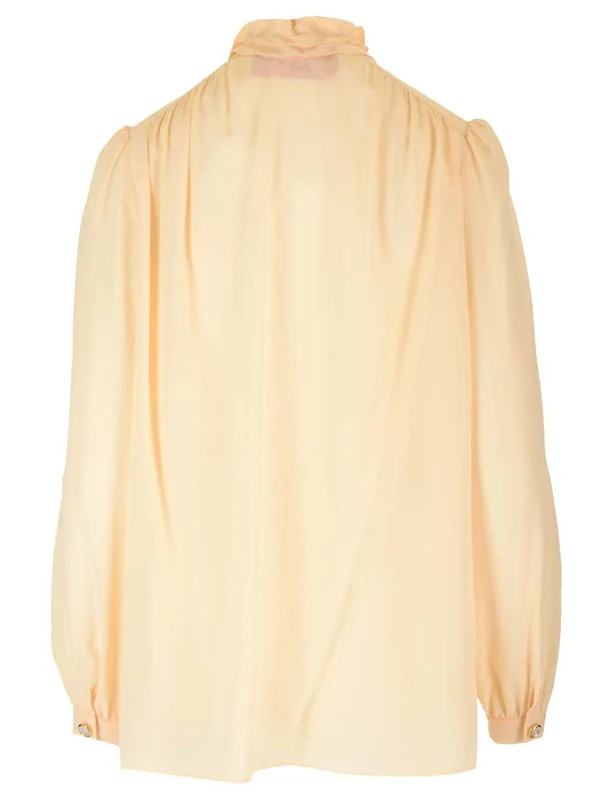Ruffle Trim Silk Shirt - Image 3