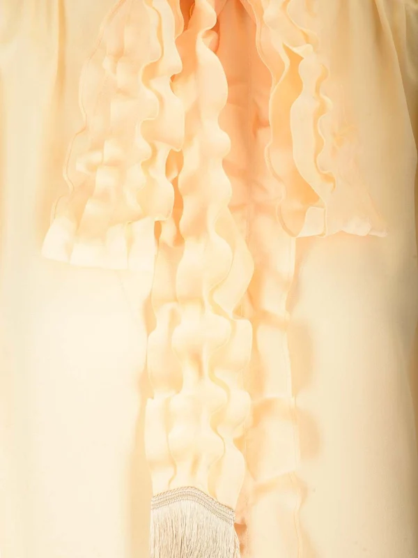 Ruffle Trim Silk Shirt - Image 5