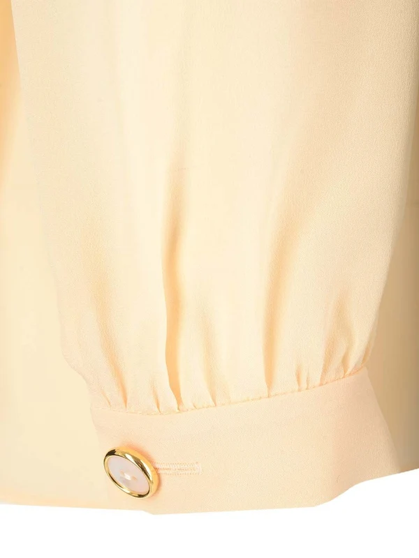 Ruffle Trim Silk Shirt - Image 7