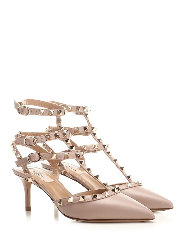 Rockstud Leather Pumps Heel - Image 2