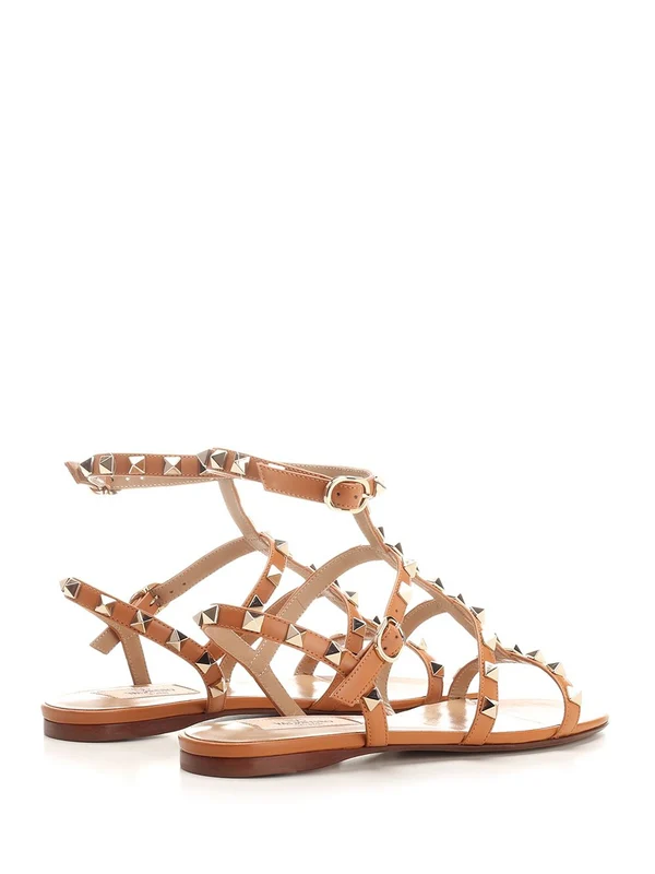 Rockstud Gladiator Leather Sandals - Image 3