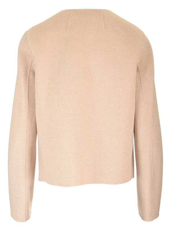 Straight Short Wool Cashmere Jacket - Image 2