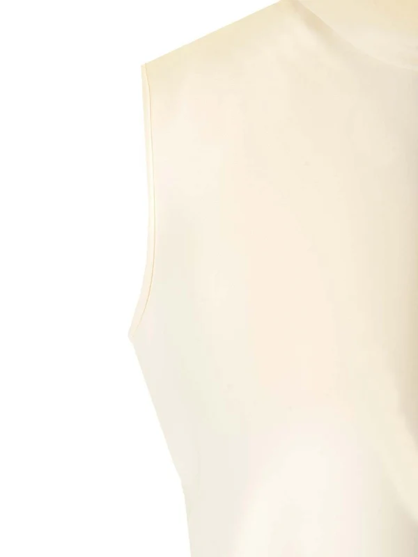 High-Neck Silk Sleeveless Top - Image 4