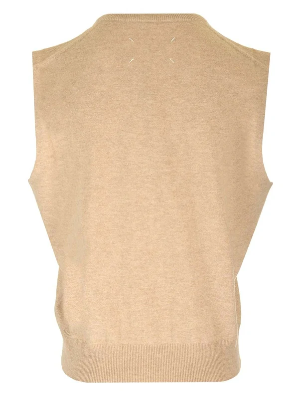 V-neck Wool Knit Vest - Image 2