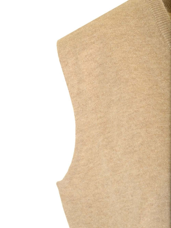 V-neck Wool Knit Vest - Image 3