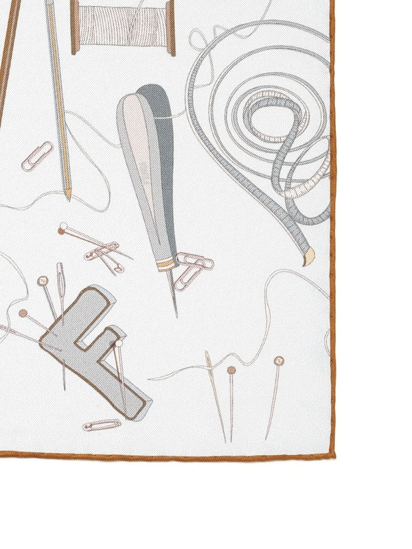 Peekaboo Printed Silk Scarf - Image 2