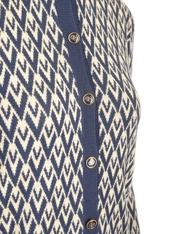 Toute La V Crewneck Wool Cardigan - Image 3