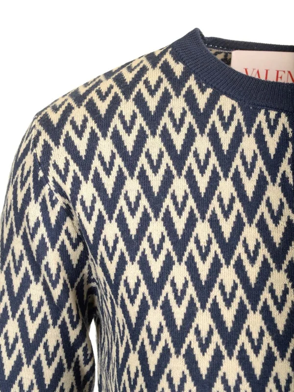 Toute La V Crewneck Wool Cardigan - Image 4