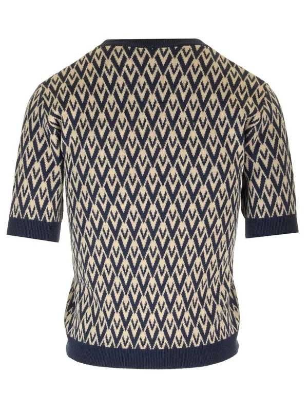 Toute La V Wool Short Sleeve Sweater - Image 2