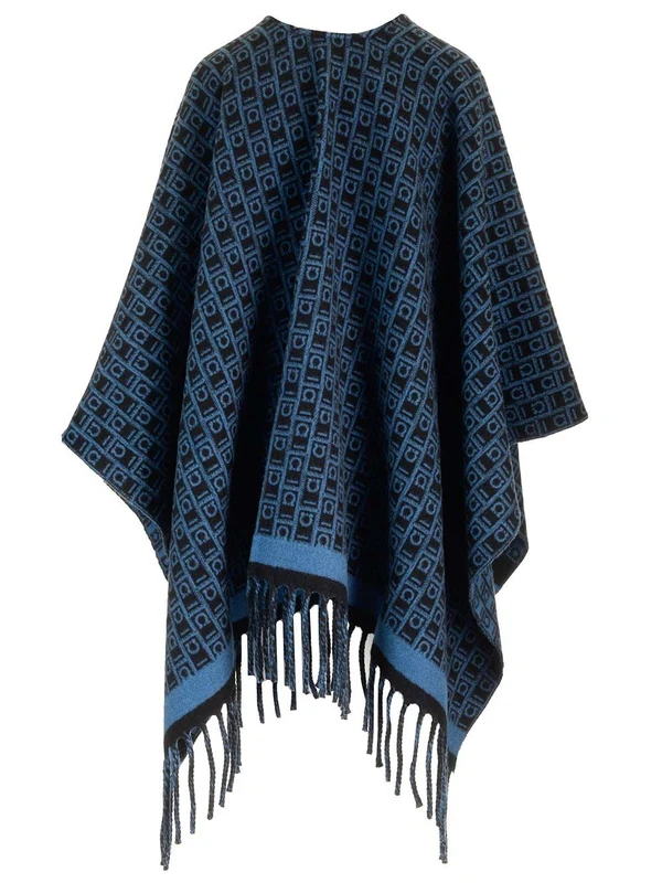Gancini Logo Wool Cape - Image 2