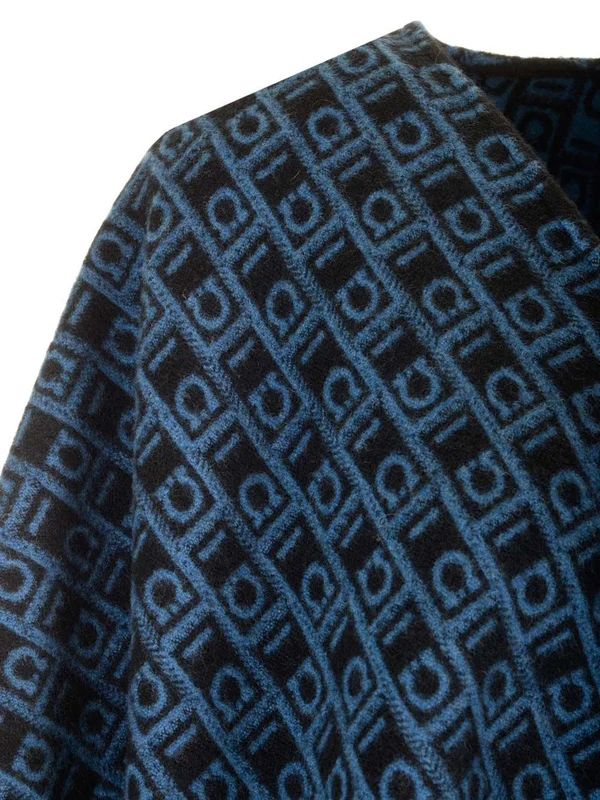 Gancini Logo Wool Cape - Image 4