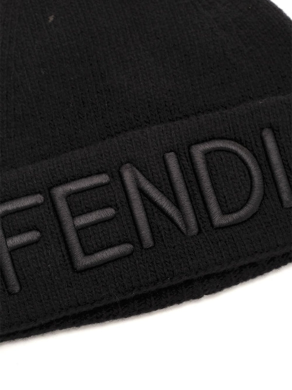 Embroidered Logo Wool Beanie - Image 2