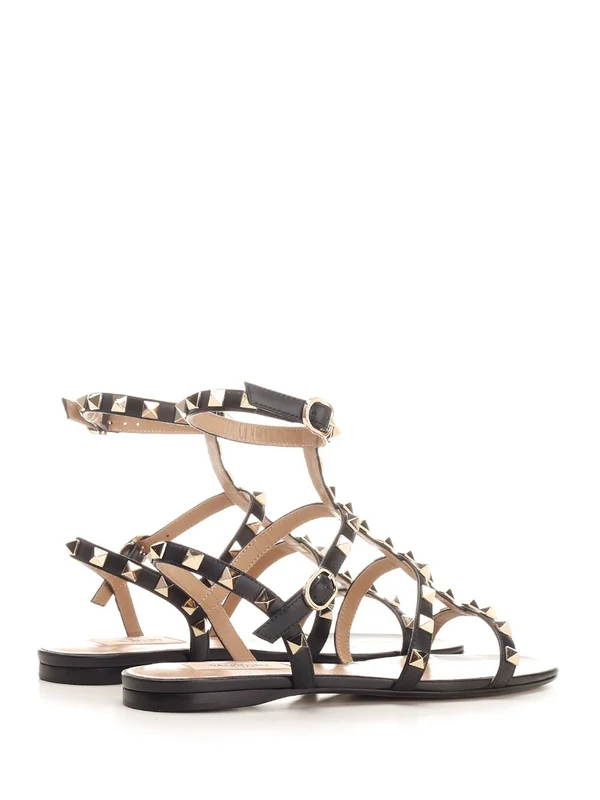 Rockstud Gladiator Leather Sandals - Image 3