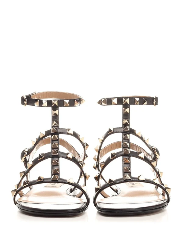 Rockstud Gladiator Leather Sandals - Image 5
