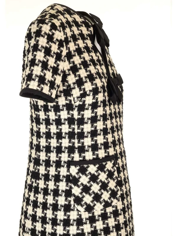 Damier Light Tweed Mini Dress - Image 3