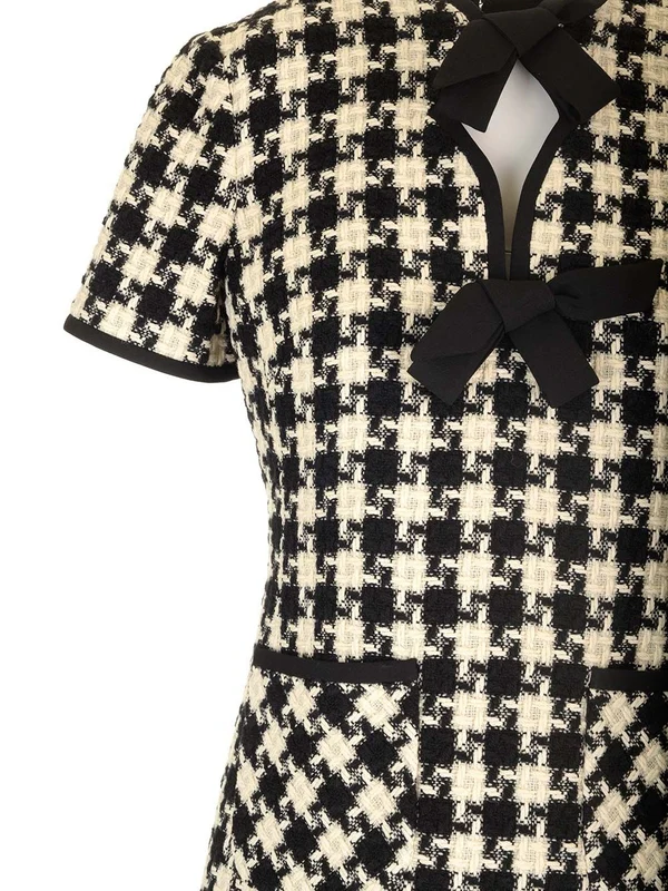 Damier Light Tweed Mini Dress - Image 4