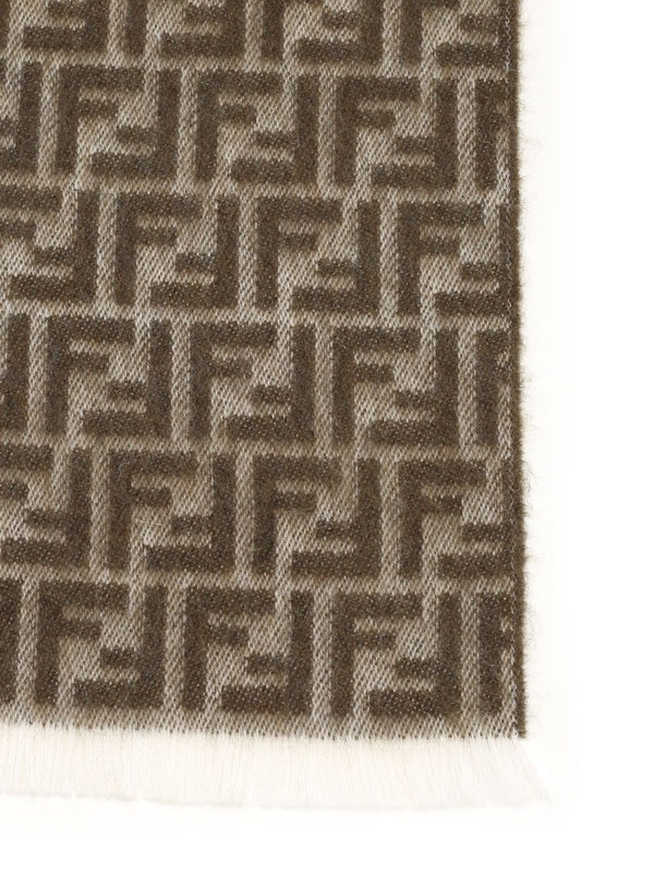 Ff Jacquard Wool Scarf - Image 2