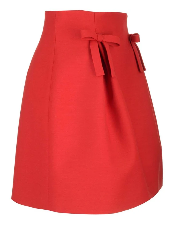 Bow Detail Pleated Mini Skirt - Image 3