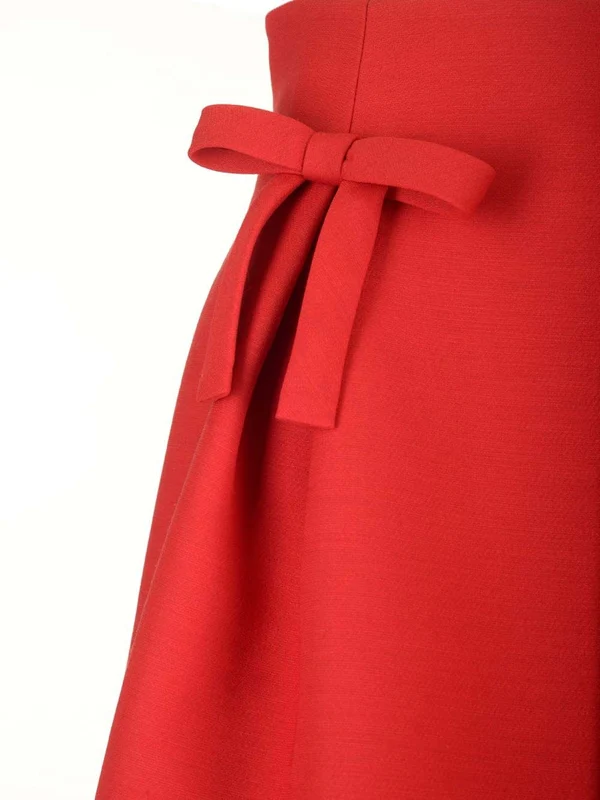 Bow Detail Pleated Mini Skirt - Image 4
