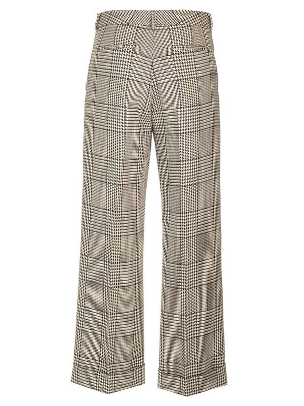 Houndstooth Check Flare Fit Trousers - Image 2