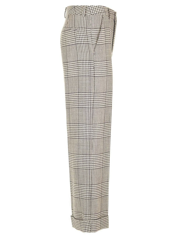 Houndstooth Check Flare Fit Trousers - Image 3