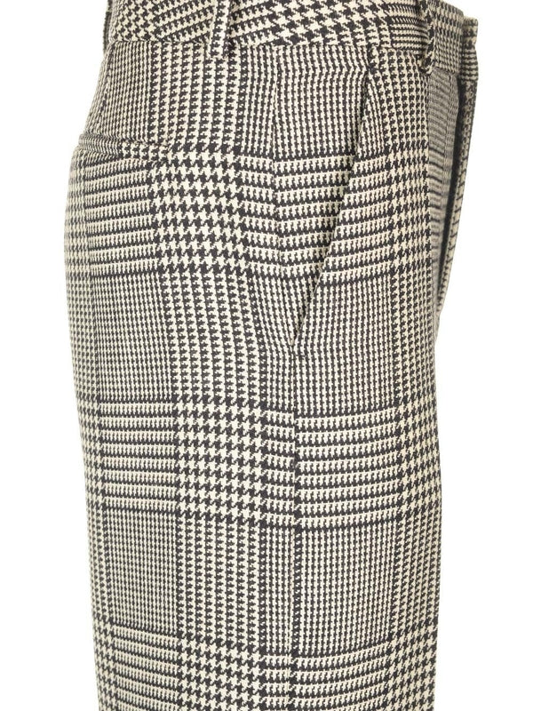 Houndstooth Check Flare Fit Trousers - Image 5