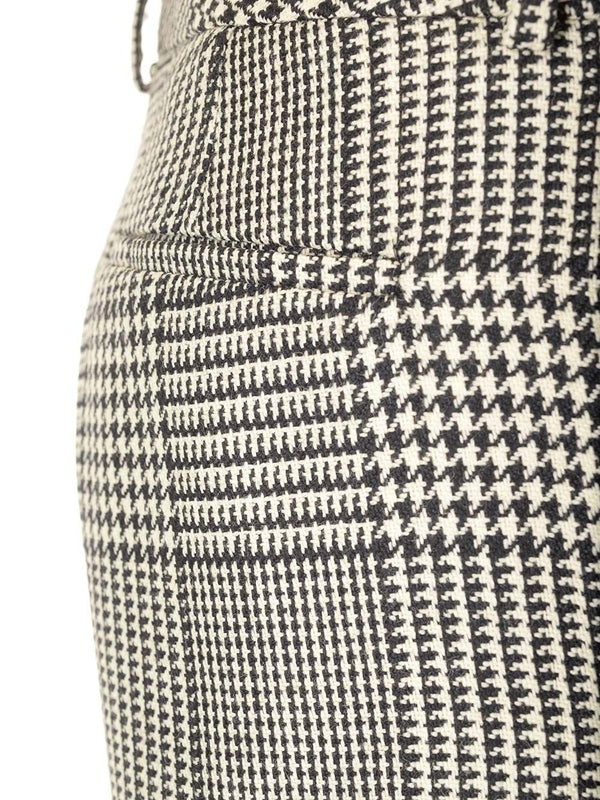 Houndstooth Check Flare Fit Trousers - Image 6