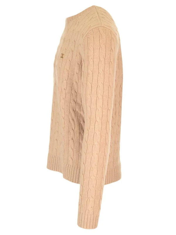 V Logo Plaited Sweater - Image 3