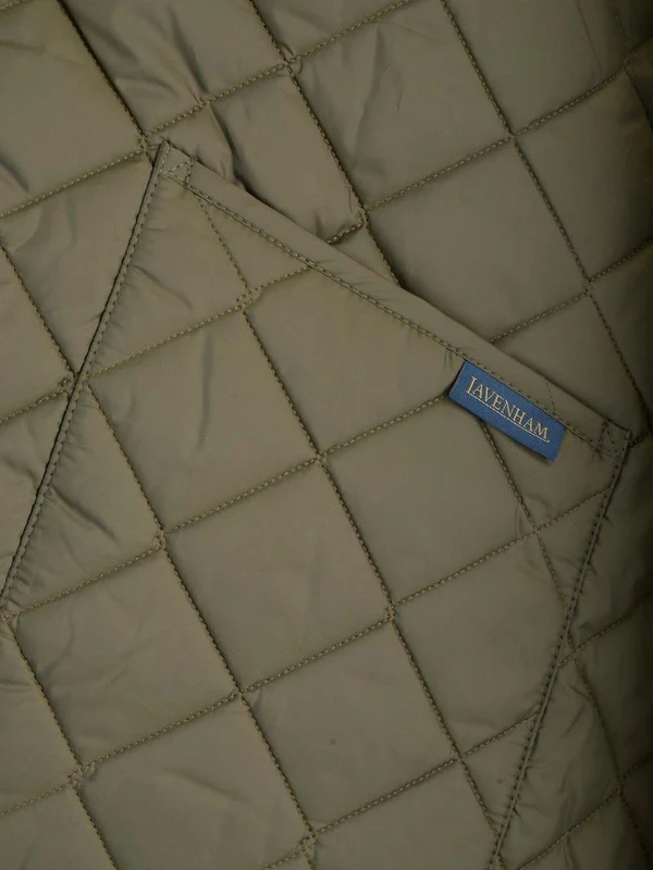Asymmetric Logo Label Quilted Vest - Image 3