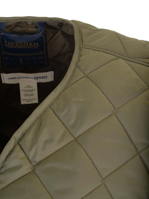 Asymmetric Logo Label Quilted Vest - Image 4