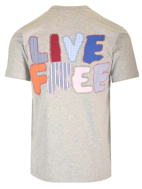 Live Free Embroidered Cotton Short-sleeve T-shirt - Image 2