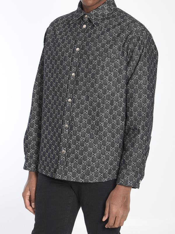 GG Reversible Denim Shirt - Image 4