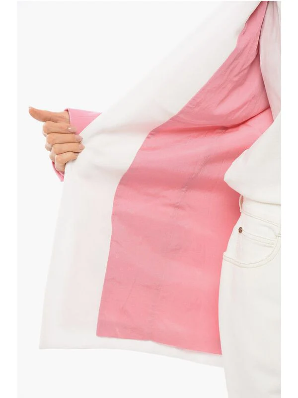 Two-tone V-neck Tailored Jacket - Image 5